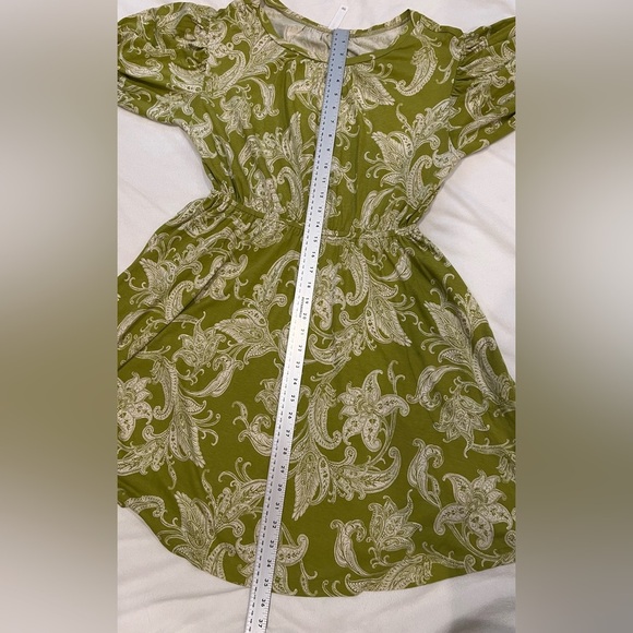 Daily Practice by Anthropologie Green Paisley Floral Cotton Blend Dress Size S - Picture 13 of 15